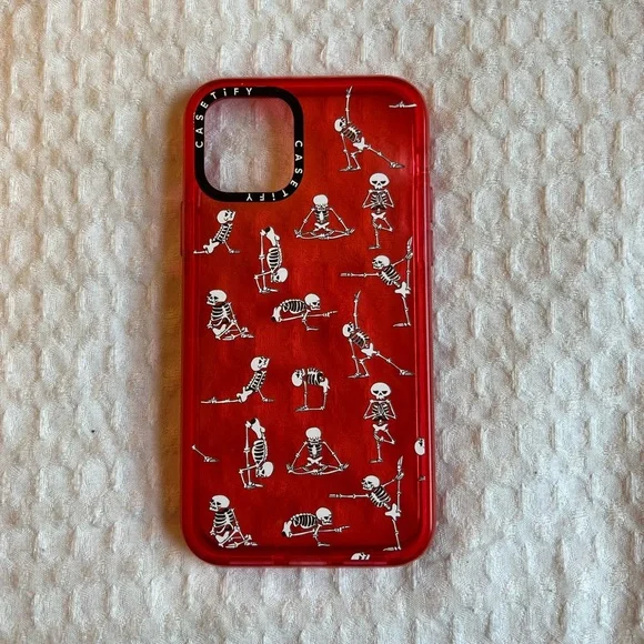 Casetify Cell Phones Accessories Casetify Red Skeleton Yoga